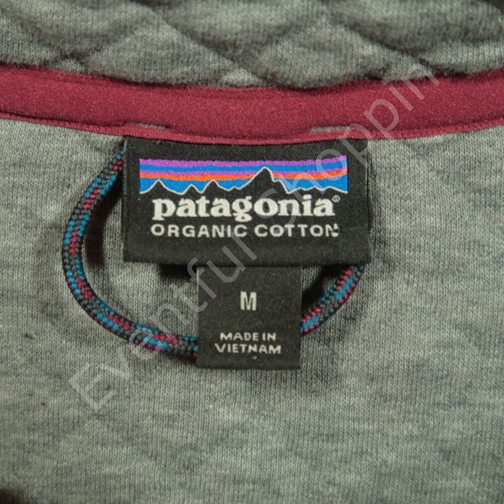 Patagonia Pullover Mens M Gray Snap T Sweater Quilt Retro Cotton Feather - Picture 5 of 7